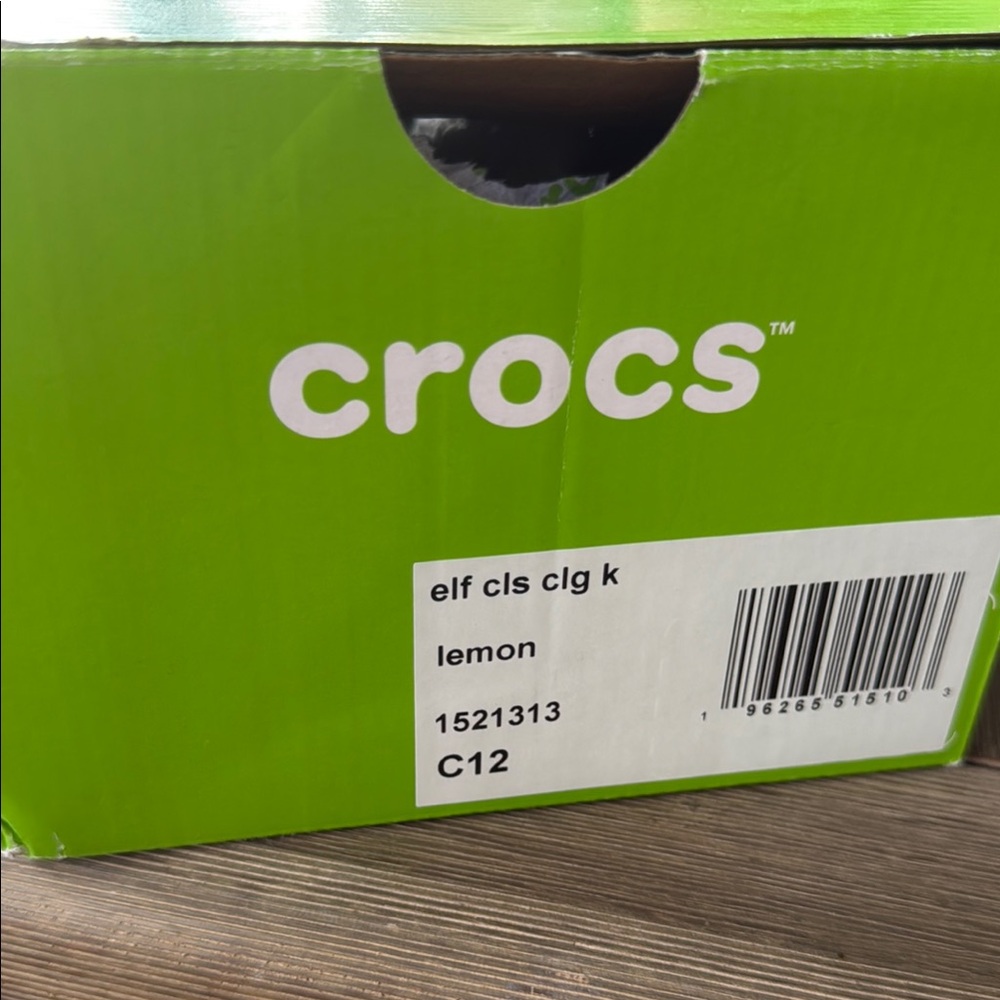 ELF Crocs Kids Lemon Slippers